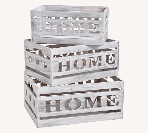 Set drevených bedničiek - Home 3ks 