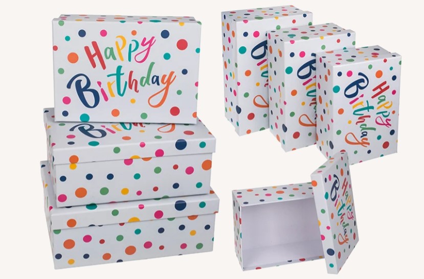 Set krabičiek - Happy Birthday 3ks
