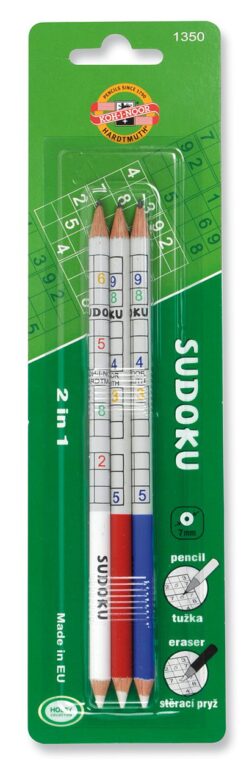 CERUZKA Sudoku 3ks s gumou