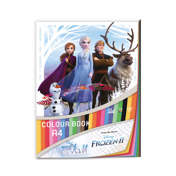 Blok farebných papierov A4 Frozen 