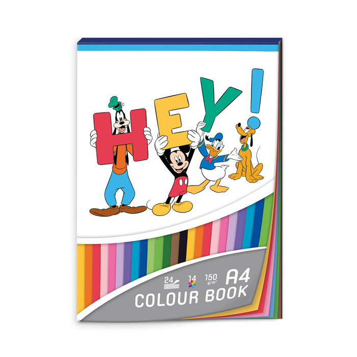 Blok farebných papierov A4 Disney Mickey 