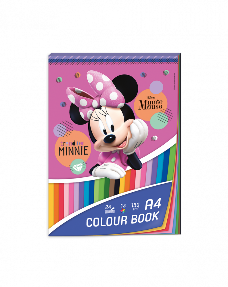 Blok farebných papierov A4 Disney Minnie   