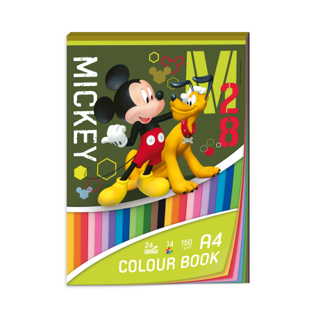 Blok farebných papierov A4 Disney Mickey   