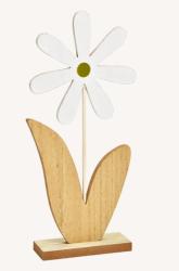 Drevená dekorácia - Biely kvet 