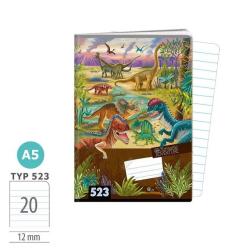Zo�it A5, 20 listov, TYP 523 Jurassic ADVENTURE