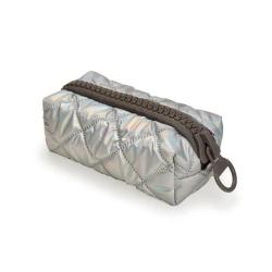 Puzdro na per� BIG ZIPPER - strieborn�