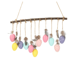 Ve�kono�n� dekor�cia | LECCY | z�vesn� s farebn�mi vaj��kami | 40x27 cm