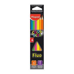 MAPED pastelky FLUO trojholníkový tvar/6ks