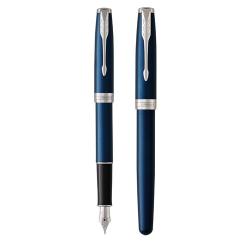 Plniace pero PARKER Sonnet Blue CT - 2 bombiky, ierna npl, hrot M