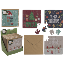 tvorcov darekov karta, puzzle, Vianoce,
