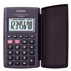 Casio Kalkulaka HL 820LV BK, ierna, vreckov, osemmiestna
