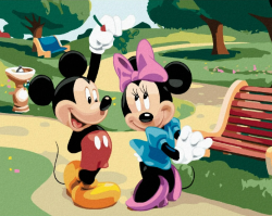 Diamantov maovanie - Mickey Mouse a Minnie