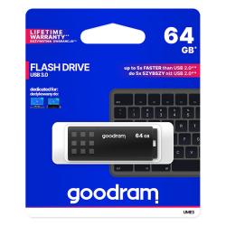 Goodram USB flash disk, USB 3.0, 64GB, UME3, �ierny