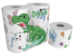 Toaletný papier 4 rolky - DINOS 