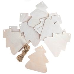 Dreven Vianon Ozdoby, 10ks (Biele)