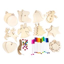 Sada na vrobu drevench vianonch ozdb