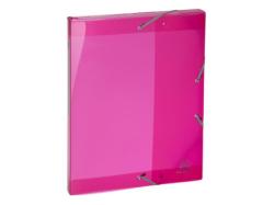 Box na spisy s gumièkou IDERAMA, A4 PP 25mm - ružový
