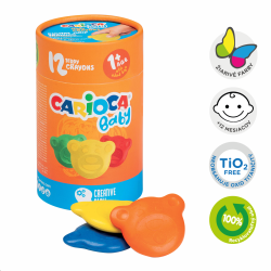 Carioca voskovky Baby Teddy 1 +, dza, 12 ks