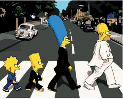 Maovanie poda sel - Simpsonovci ako Beatles