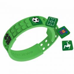 Pixie Crew futbalový náramok zelený s pixelmi 