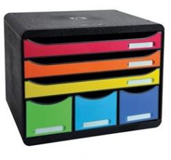 Zásuvkový box Iderama, A4 maxi, 6 zásuviek, PS
