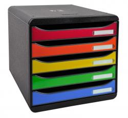 Zásuvkový box Iderama, A4 maxi, 5 zásuviek, PS
