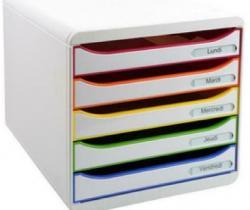 Zásuvkový box Iderama, A4 maxi, 5 zásuviek, PS
