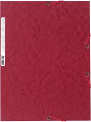 Spisové doska s gumičkou a štítkom, A4 maxi, prešpán, čerešňovo červená 
