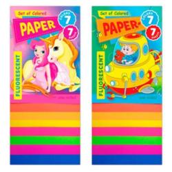 Papier farebn fluorescent A4 105g. 7arch